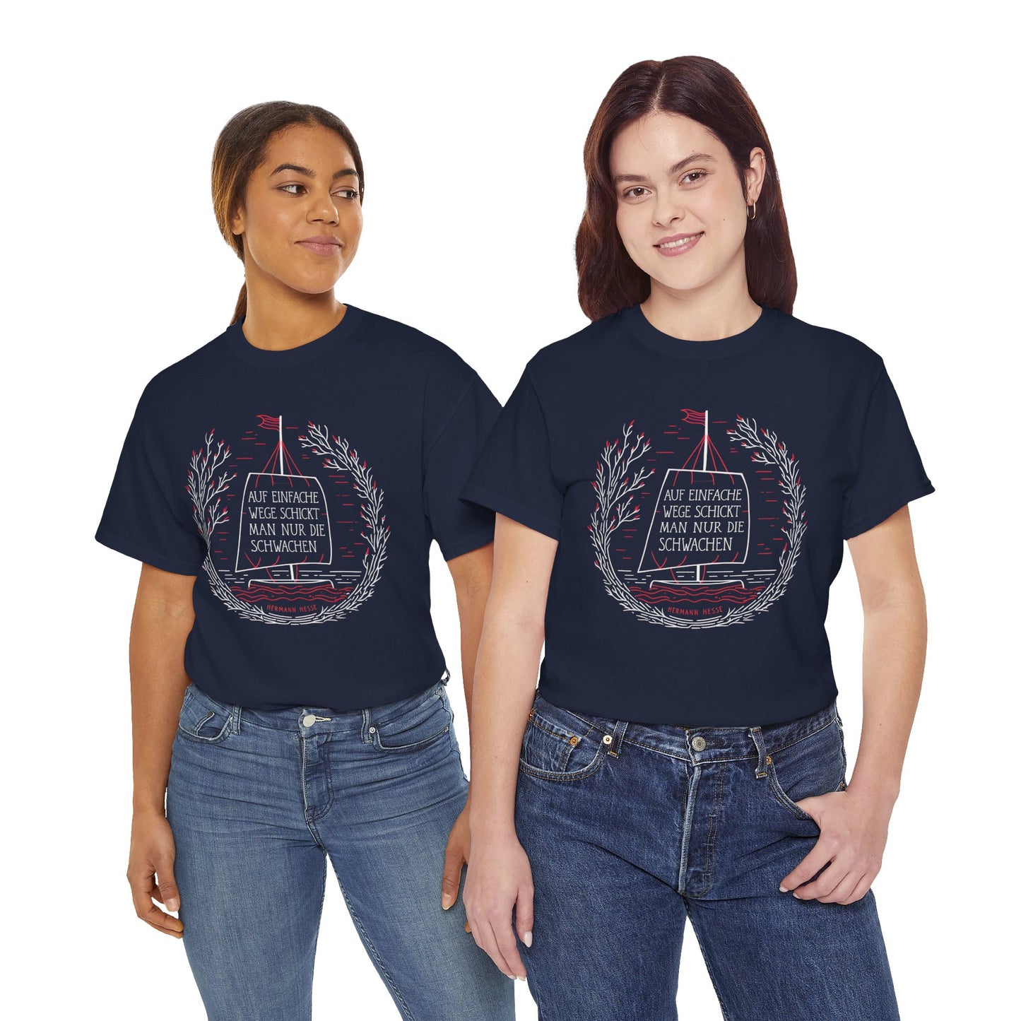 Unisex T-Shirt mit Zitat - Hermann Hesse - Einfache Wege