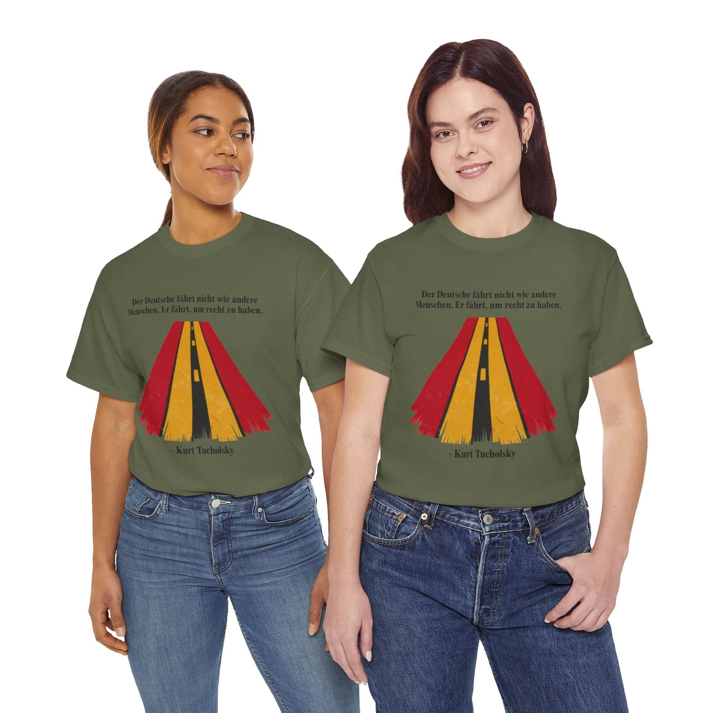 Unisex T-Shirt mit Zitat - Kurt Tucholsky - Fährt um recht zu haben