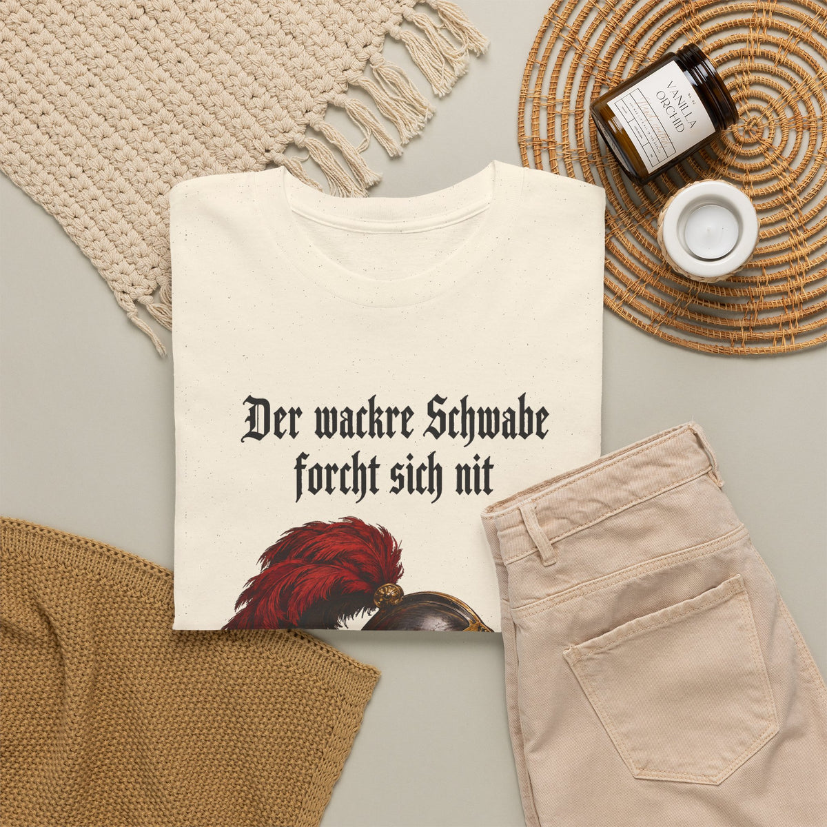 Unisex T-Shirt mit Zitat - Uhland - Der wackre Schwabe