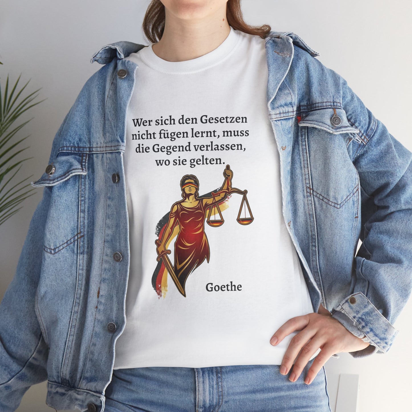 Unisex T-shirt with quote - Goethe - Laws