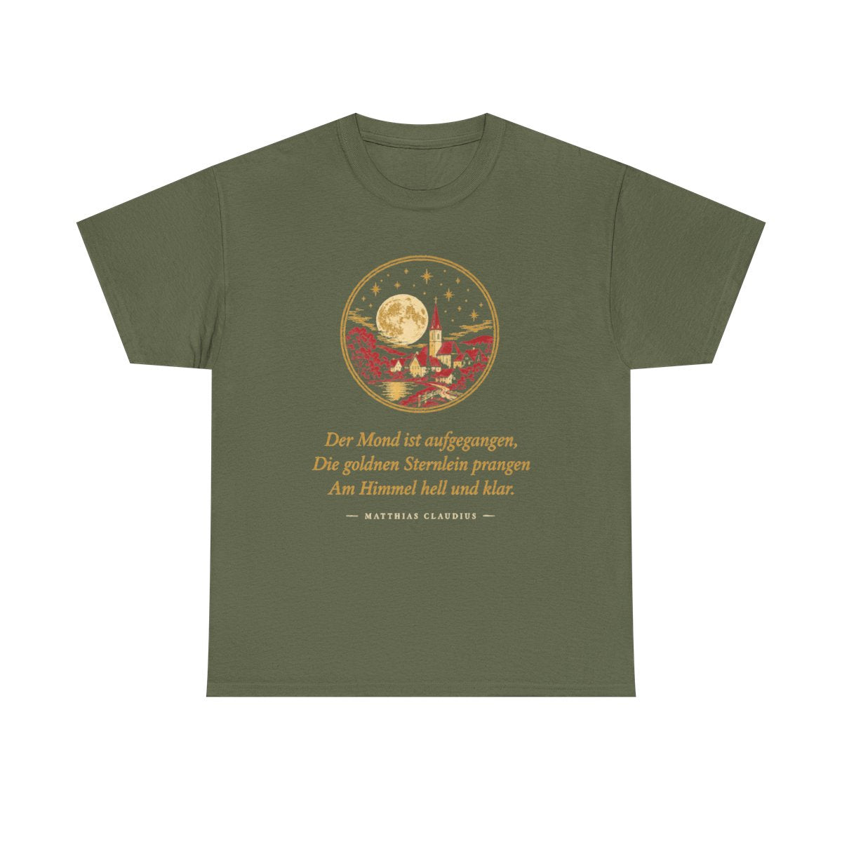 Unisex T-Shirt mit Zitat - Claudius - Der Mond ist aufgegangen – front