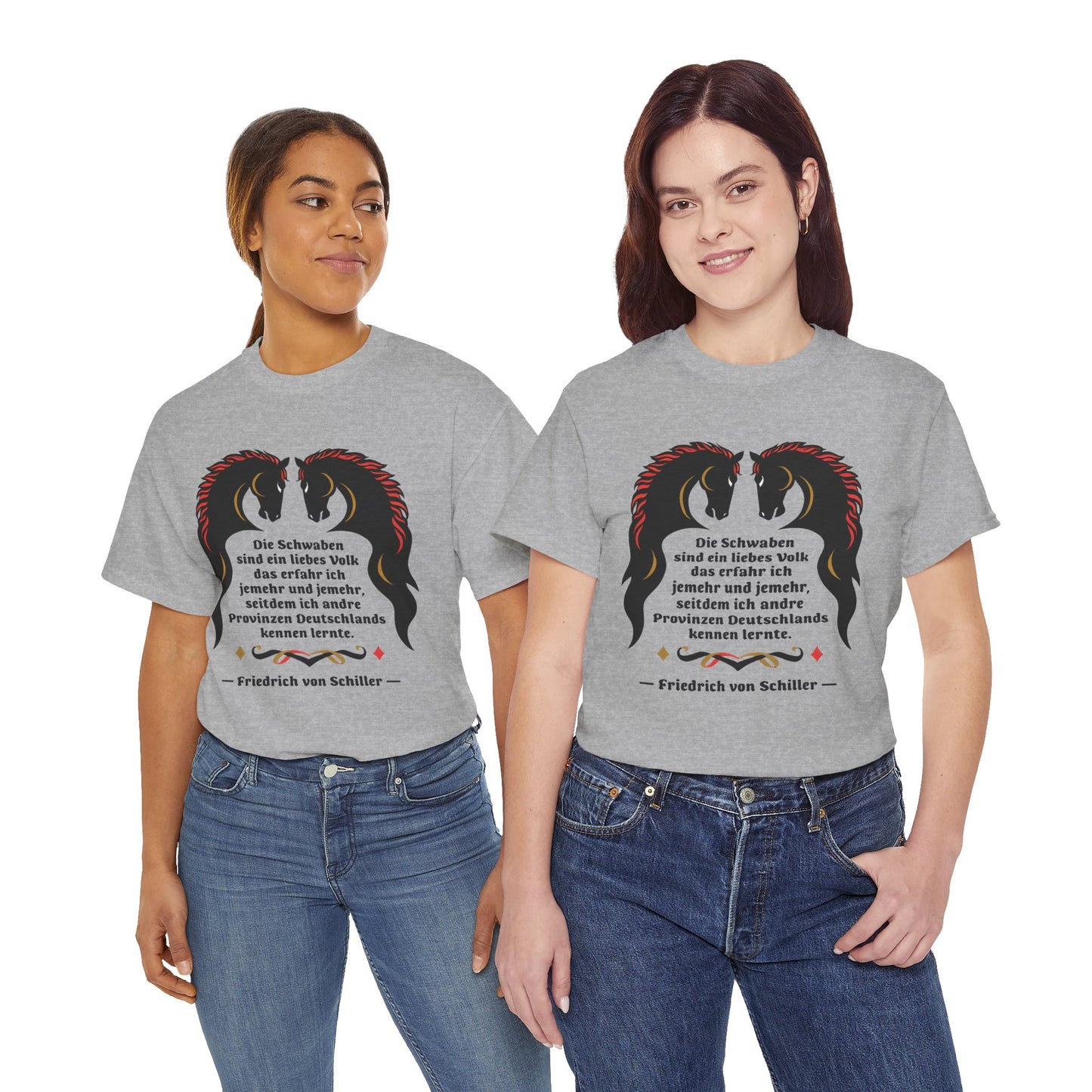 Unisex T-shirt with quote - Schiller - Swabia a lovely people