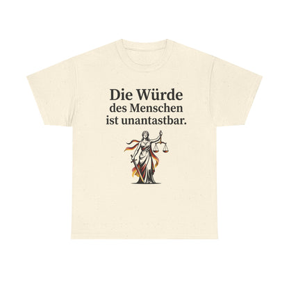 Unisex cotton T-shirt - Dignity inviolable