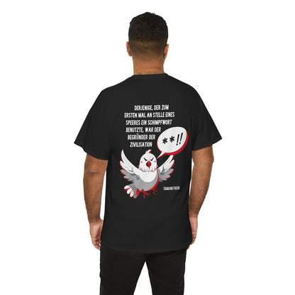 Unisex T-shirt with a peace quote - Sigmund Freud (print on the back)