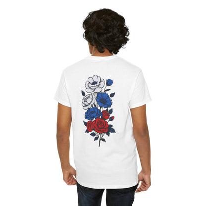 T-shirt with flowers - Russia (print on the back)