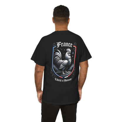 Unisex T-Shirt mit Hahn und Spruch - Frankreich