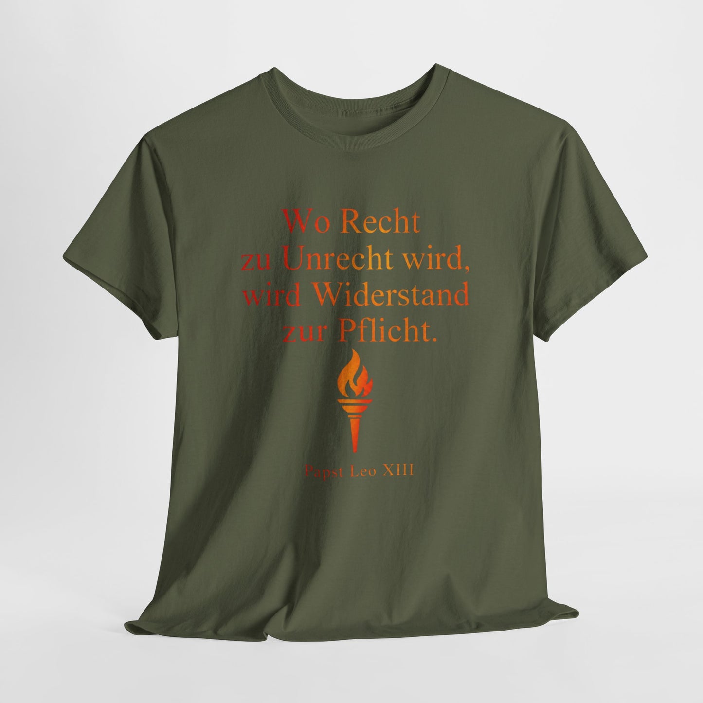 Unisex T-Shirt mit Zitat - Papst Leo Xlll - Recht zu Unrecht