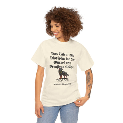 Unisex T-Shirt mit Zitat - Christian Morgenstern - Talent zur Disziplin