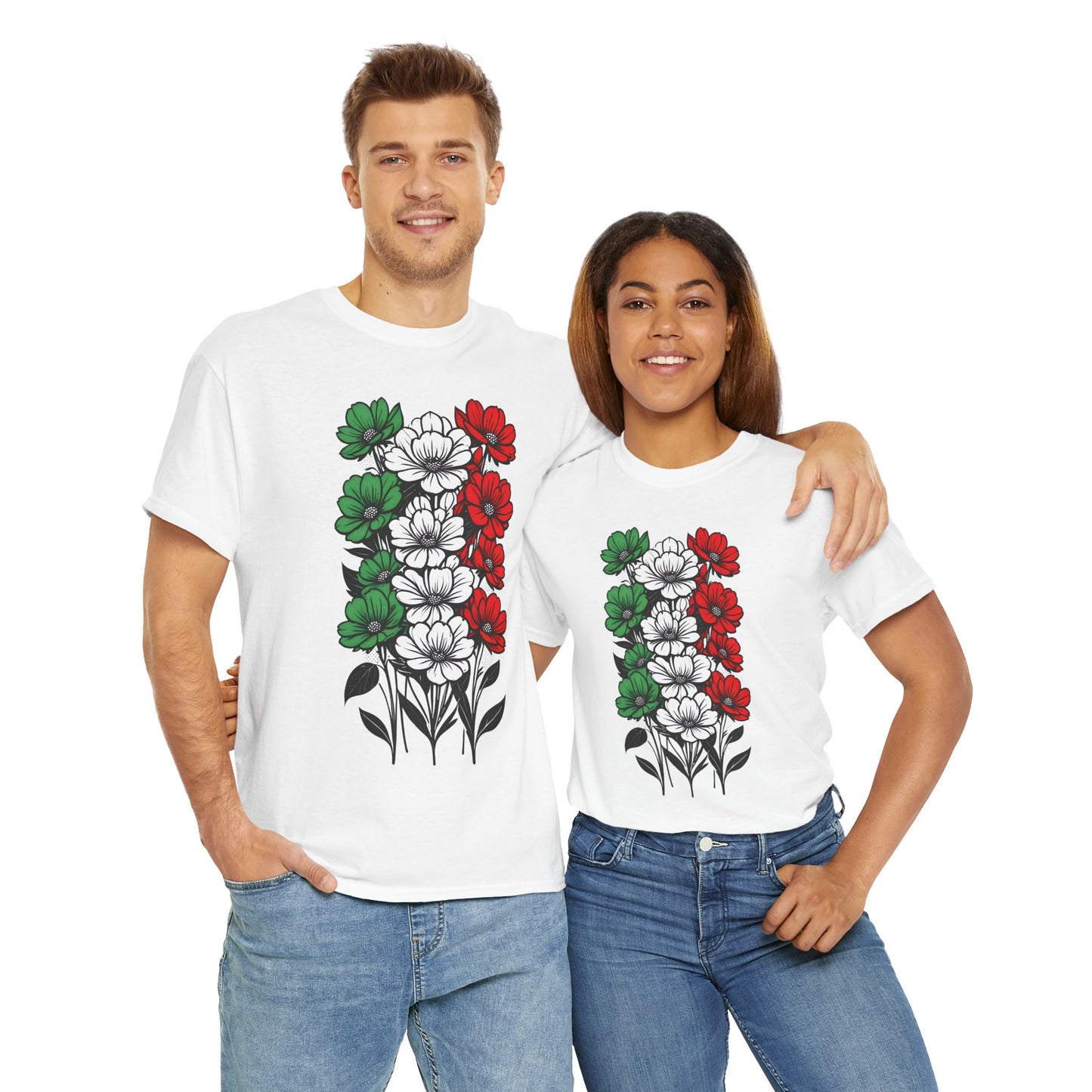 Unisex T-shirt with flowers - Italy