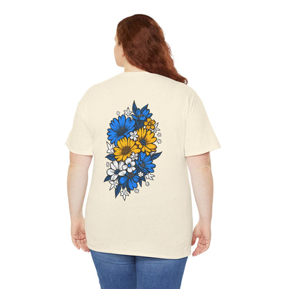 T-shirt with flowers - Bosnia and Herzegovina (print on the back)