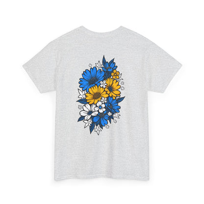 T-shirt with flowers - Bosnia and Herzegovina (print on the back)