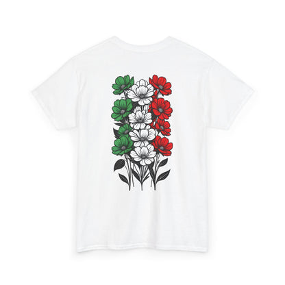 T-Shirt mit Blumen - Italien (Druck hinten)