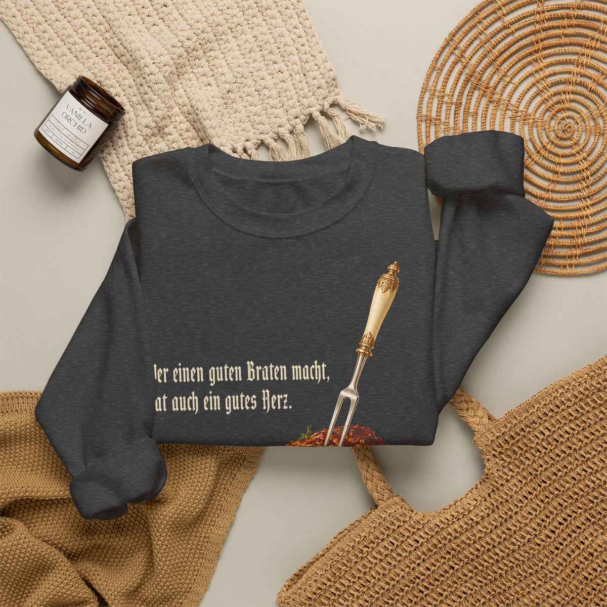 Unisex Sweatshirt mit Zitat - Busch - Ein guter Braten