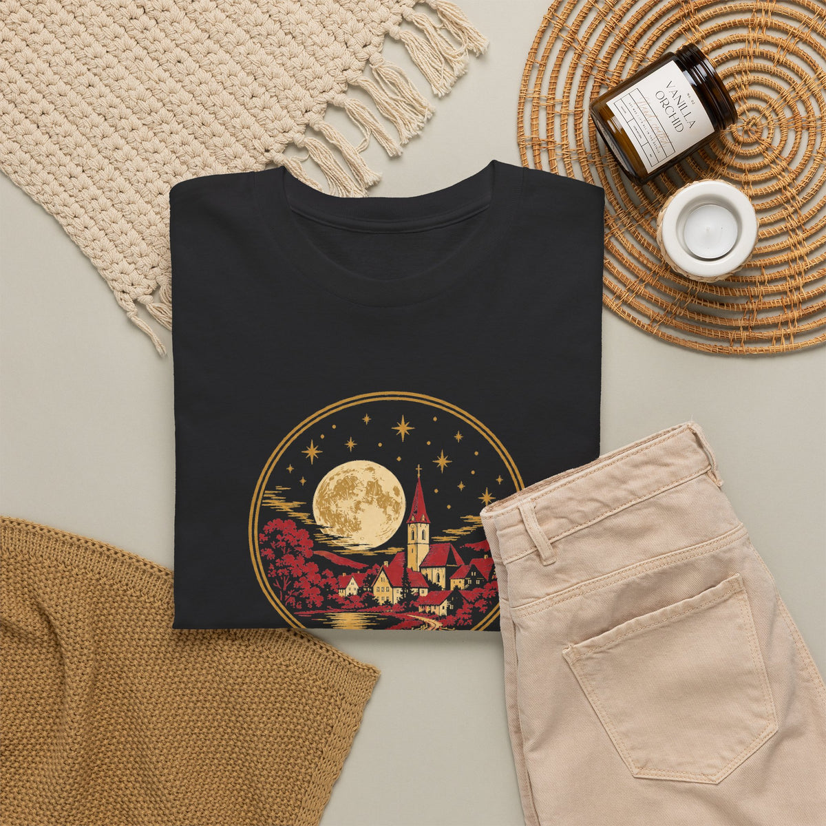 Unisex T-Shirt mit Zitat - Claudius - Der Mond ist aufgegangen