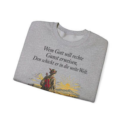 Unisex Sweatshirt mit Zitat - Eichendorff - In die weite Welt