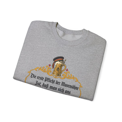 Unisex Sweatshirt mit Zitat - Busch - Pflicht der Musensöhne