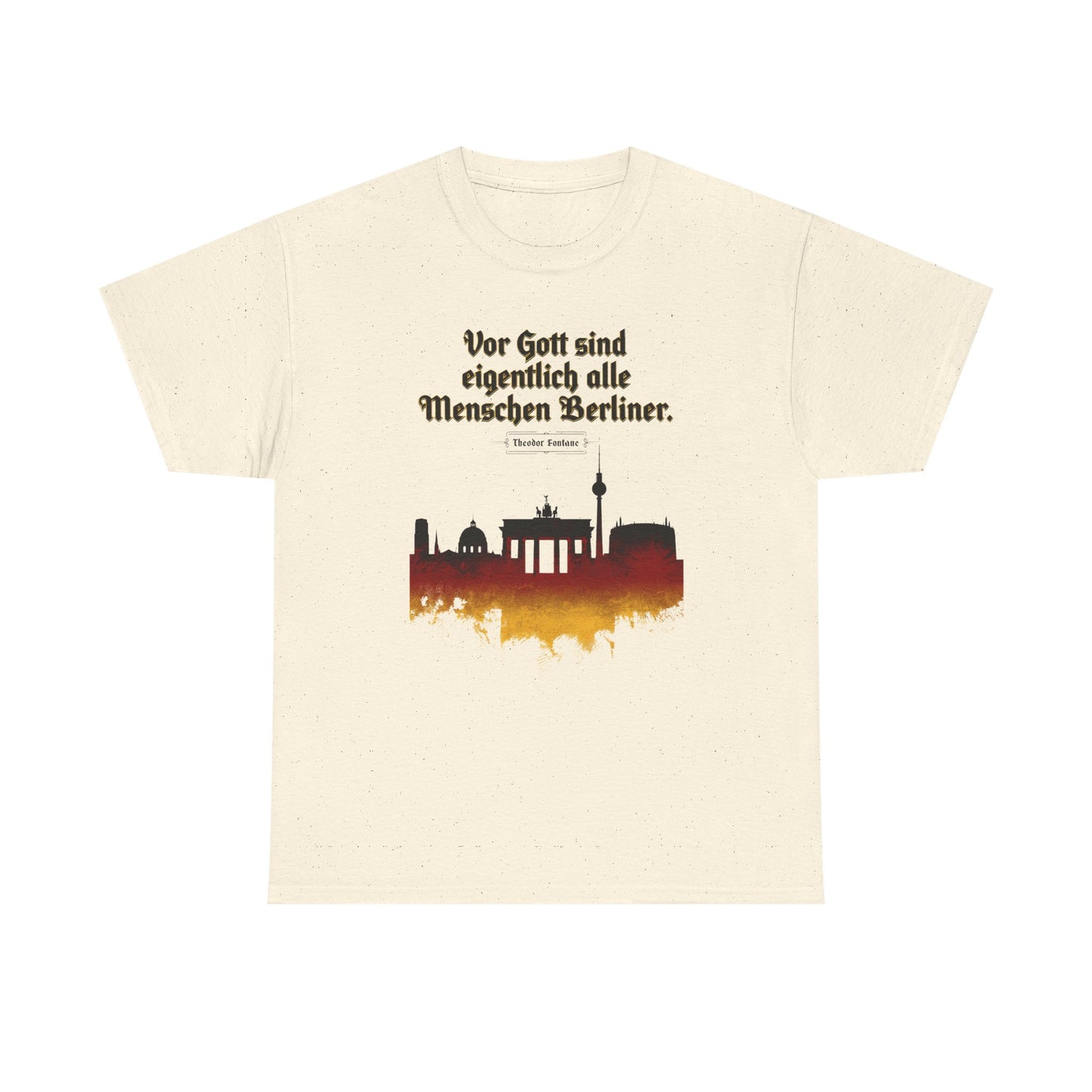 Unisex T-shirt with quote - Theodor Fontane - People before God
