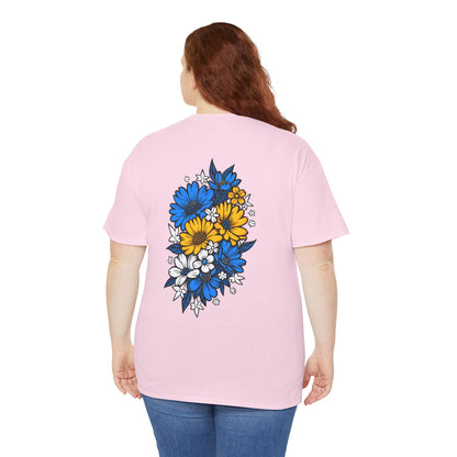 T-shirt with flowers - Bosnia and Herzegovina (print on the back)