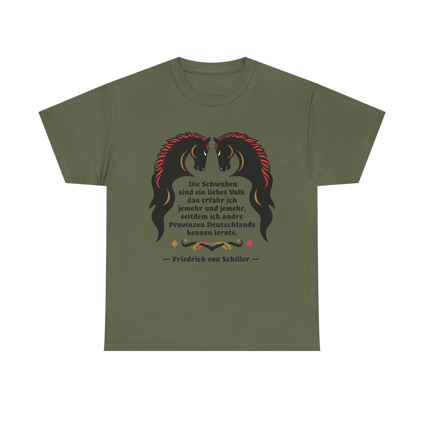 Unisex T-shirt with quote - Schiller - Swabia a lovely people