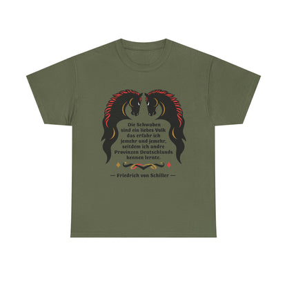 Unisex T-shirt with quote - Schiller - Swabia a lovely people