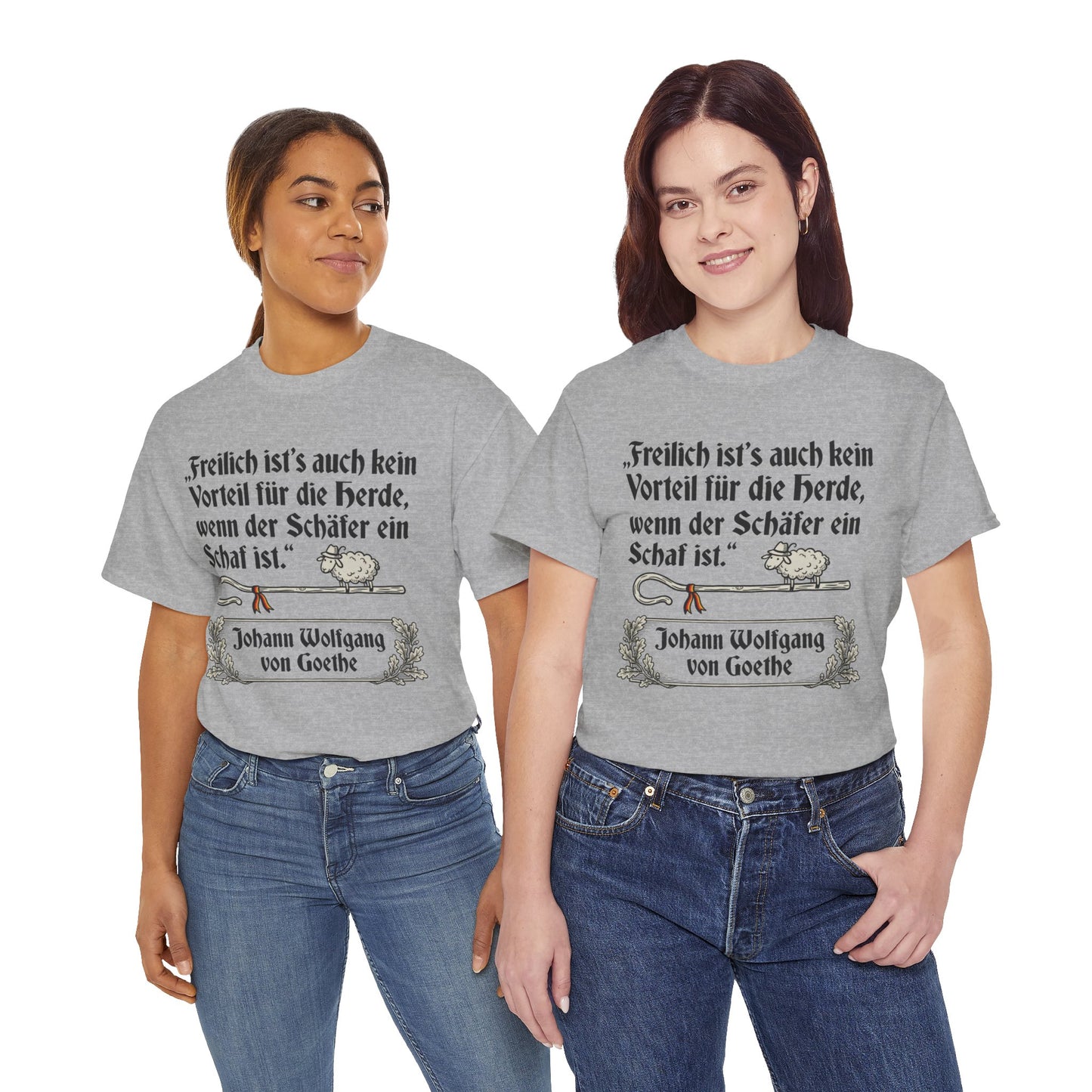 Unisex T-Shirt mit Zitat - Goethe - Schäfer ein Schaf
