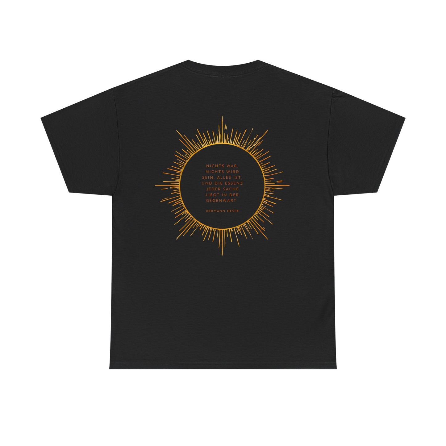 Unisex T-Shirt mit Zitat - Hermann Hesse - Essenz (Druck hinten)