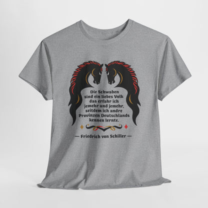 Unisex T-shirt with quote - Schiller - Swabia a lovely people