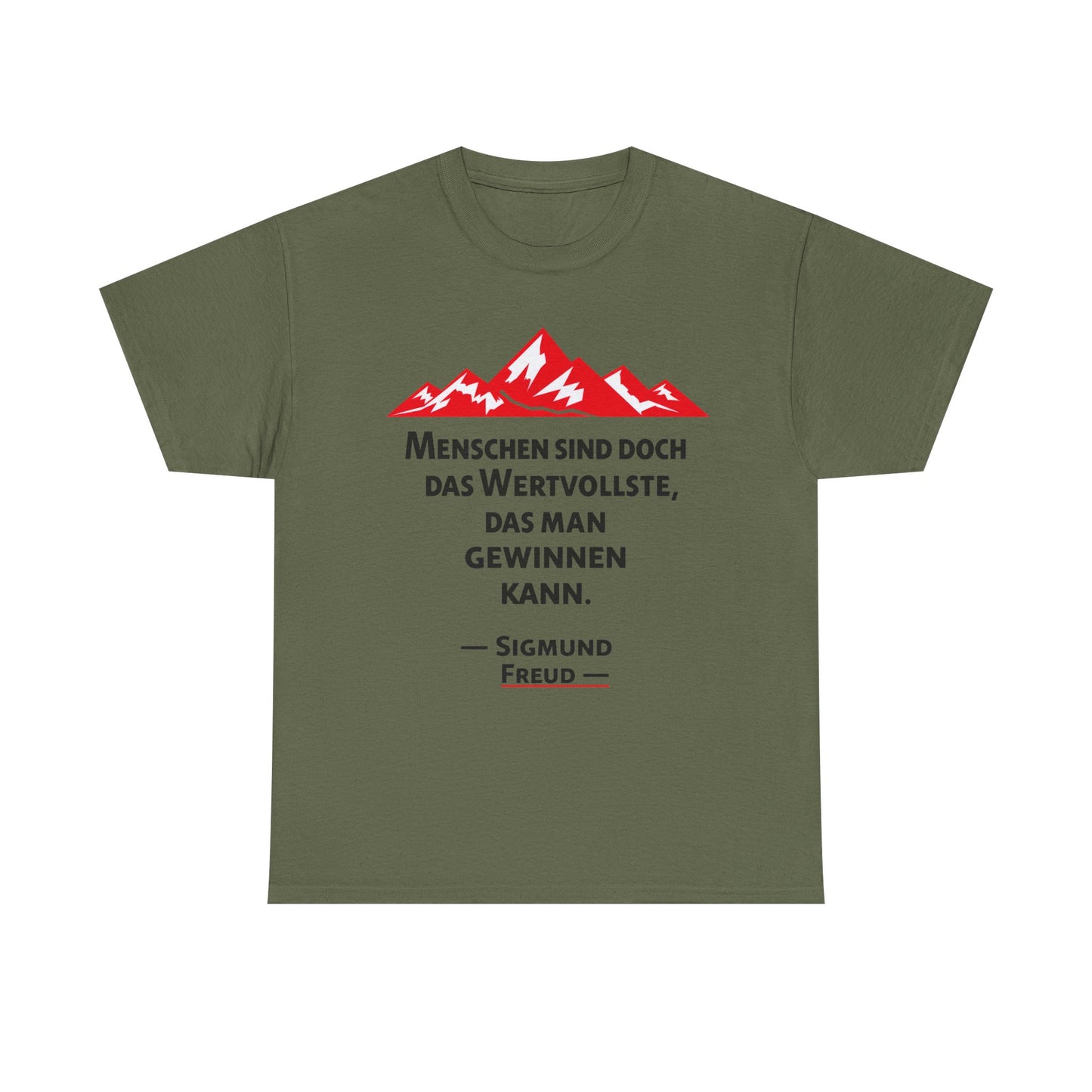 Unisex T-Shirt mit Zitat  - Sigmund Freud - Wertvolle Menschen