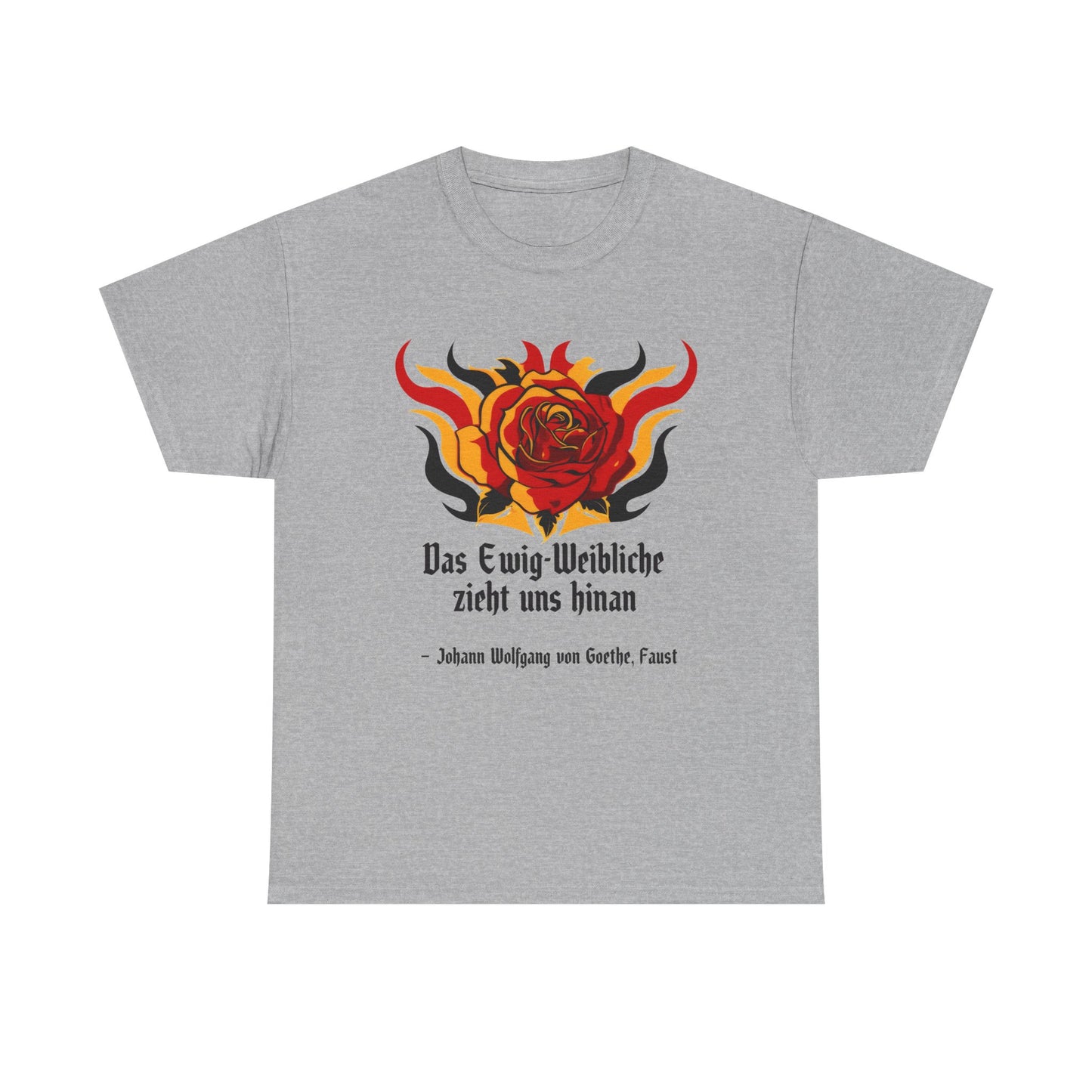Unisex T-Shirt mit Zitat - Goethe - Ewig-Weiblichkeit
