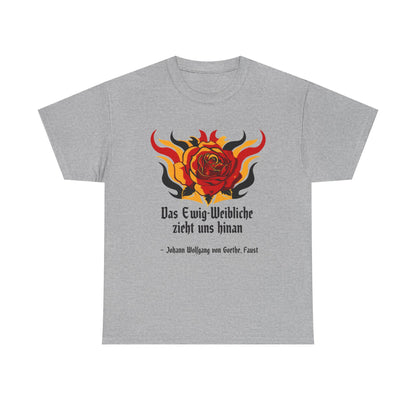 Unisex T-Shirt mit Zitat - Goethe - Ewig-Weiblichkeit