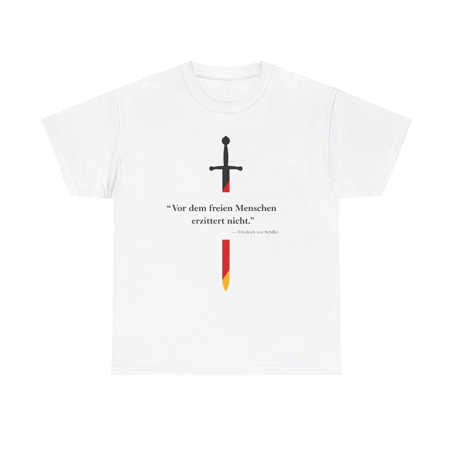Unisex T-Shirt mit Zitat - Schiller - Erzittert nicht