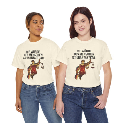 Unisex T-Shirt aus Baumwolle - Würde unantastbar
