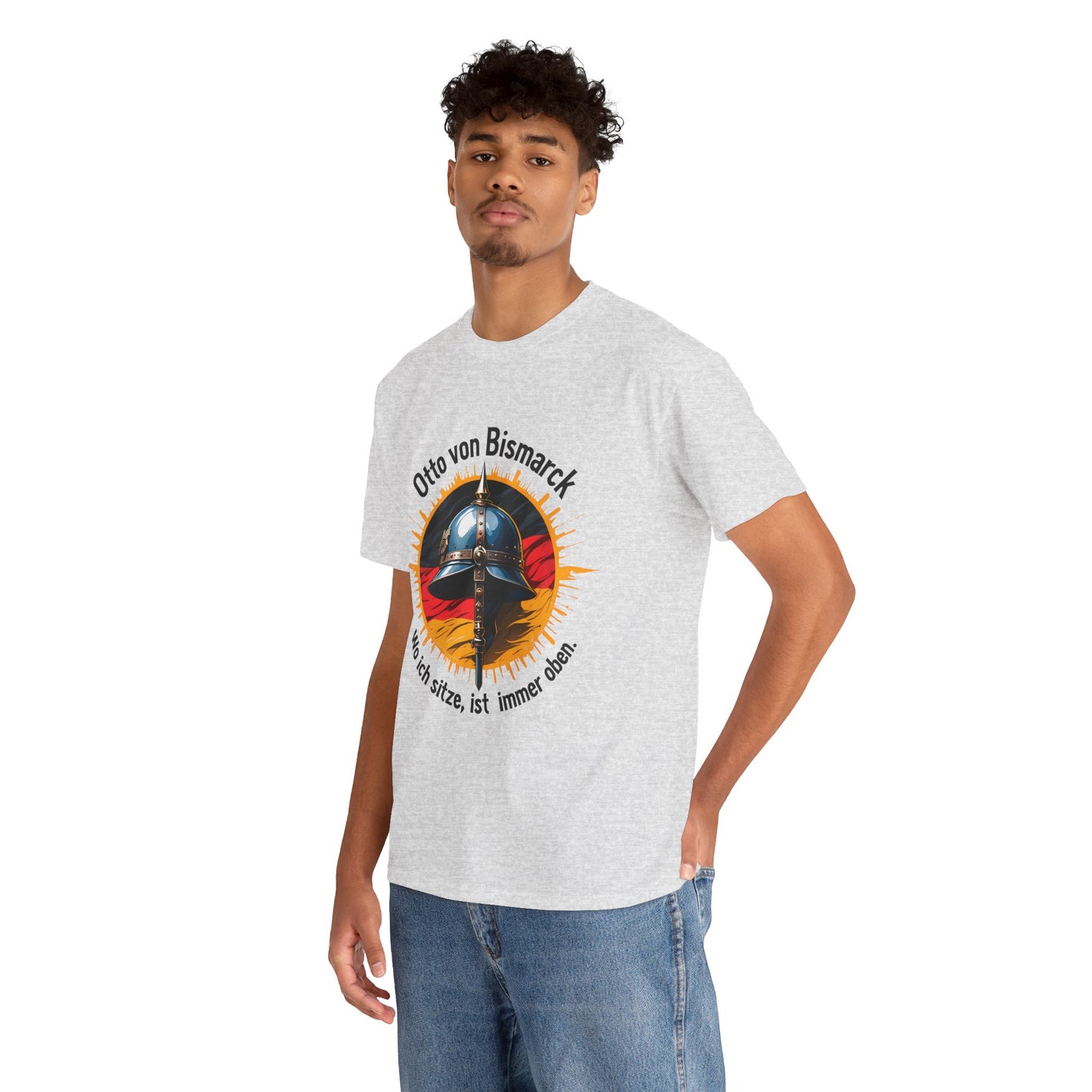 Unisex T-Shirt mit Pickelhaube und Zitat - Bismarck
