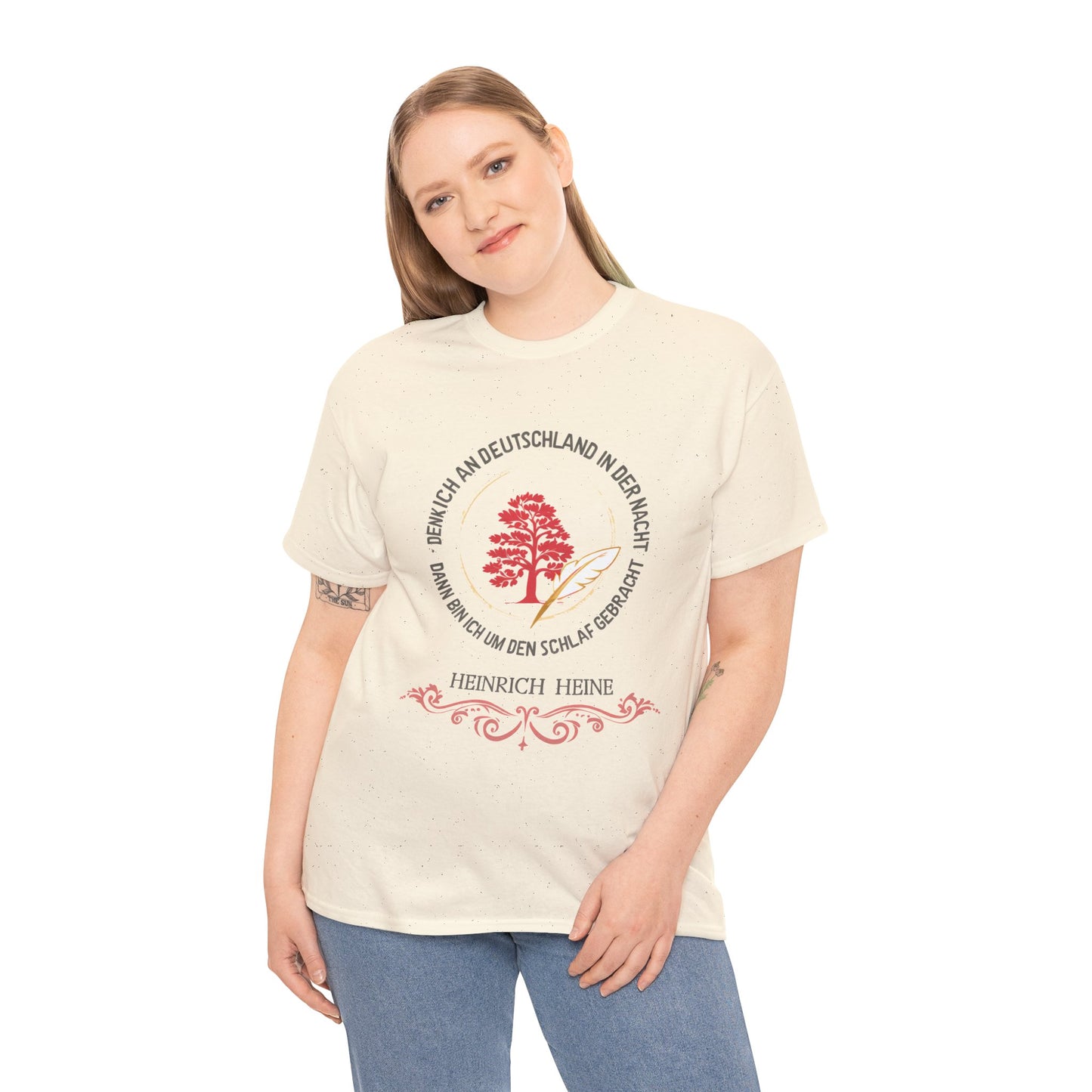 Unisex T-shirt with poem - Heinrich Heine - Night Thoughts