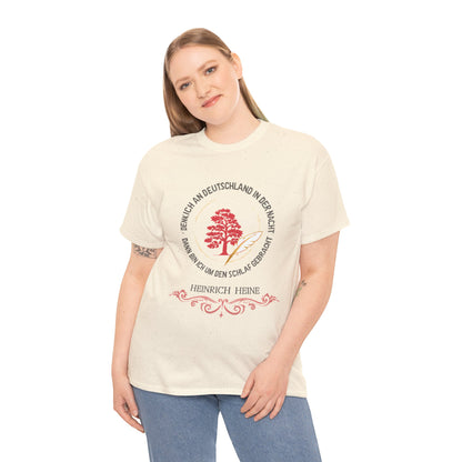 Unisex T-shirt with poem - Heinrich Heine - Night Thoughts
