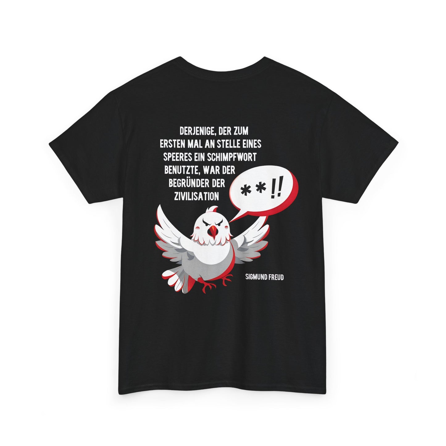 Unisex T-shirt with a peace quote - Sigmund Freud (print on the back)