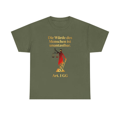Unisex T-Shirt aus Baumwolle - Artikel 1 GG