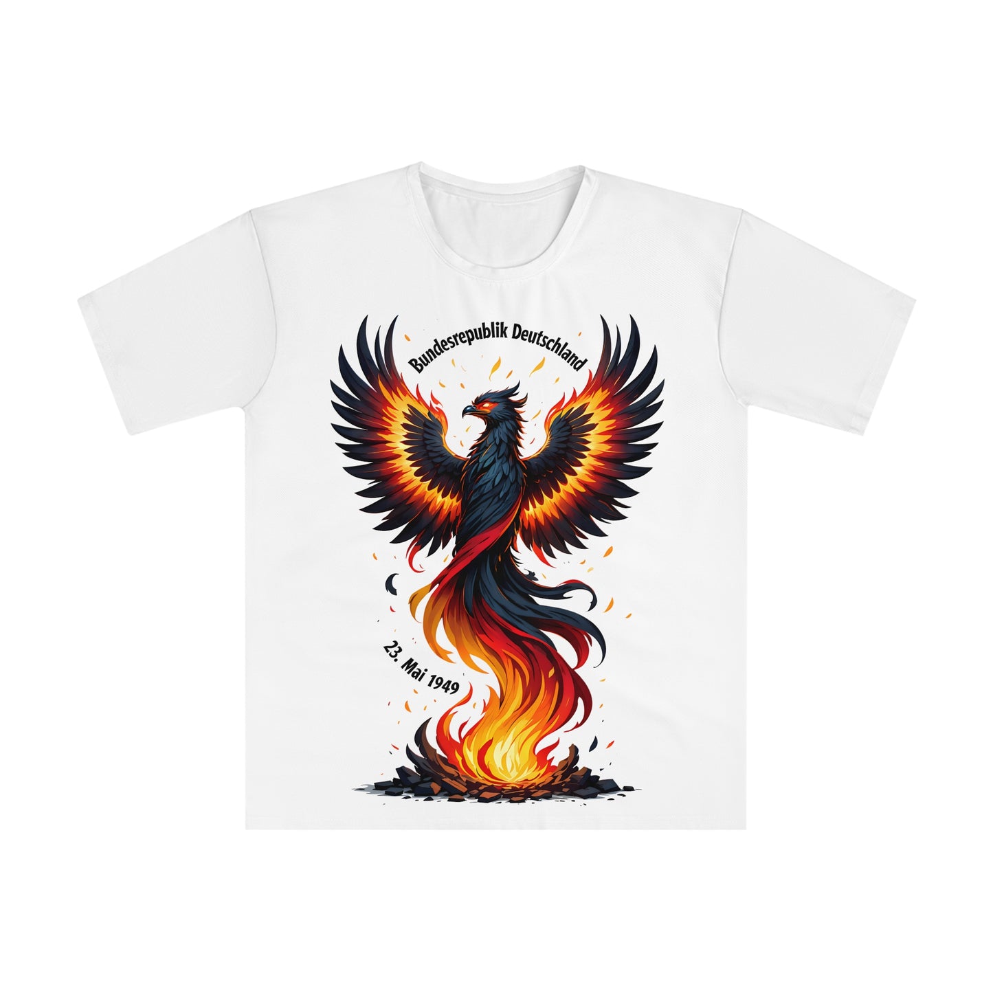 Lockeres Herren T-Shirt mit Phönix und Datum - Deutschland