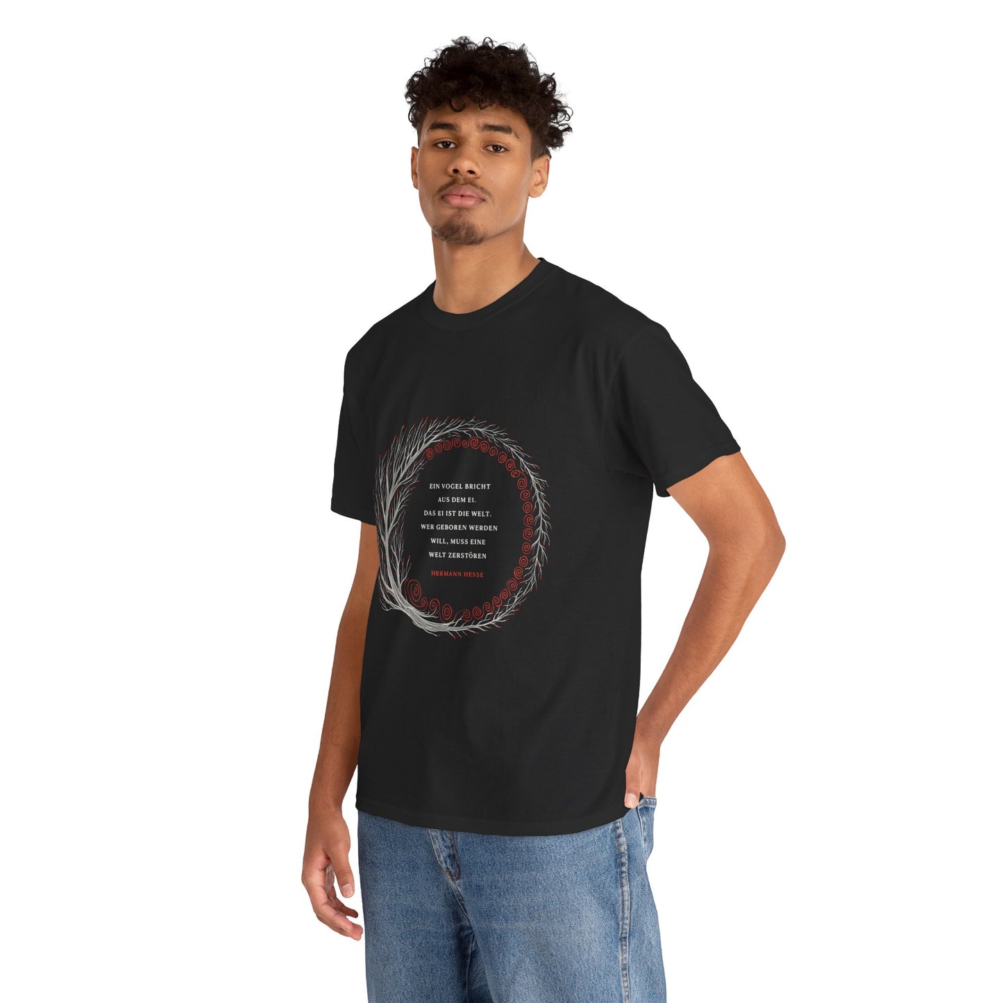 Unisex T-Shirt mit Zitat - Hermann Hesse - Ei