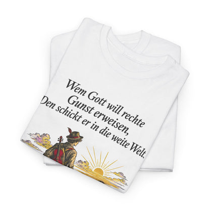 Unisex T-Shirt mit Zitat - Eichendorff - In die weite Welt
