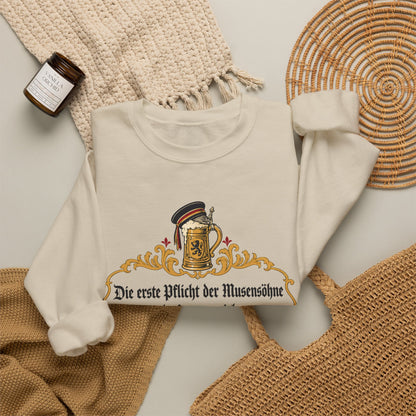 Unisex Sweatshirt mit Zitat - Busch - Pflicht der Musensöhne