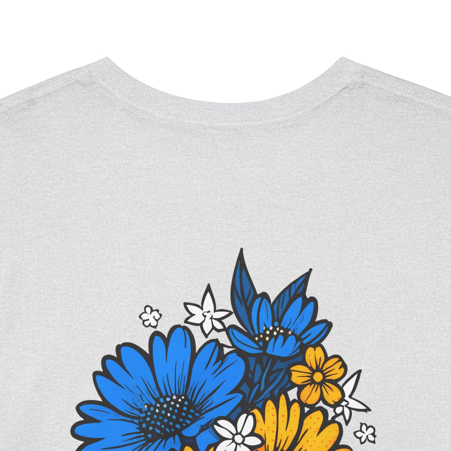 T-shirt with flowers - Bosnia and Herzegovina (print on the back)
