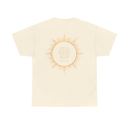 Unisex T-Shirt mit Zitat - Hermann Hesse - Essenz (Druck hinten)