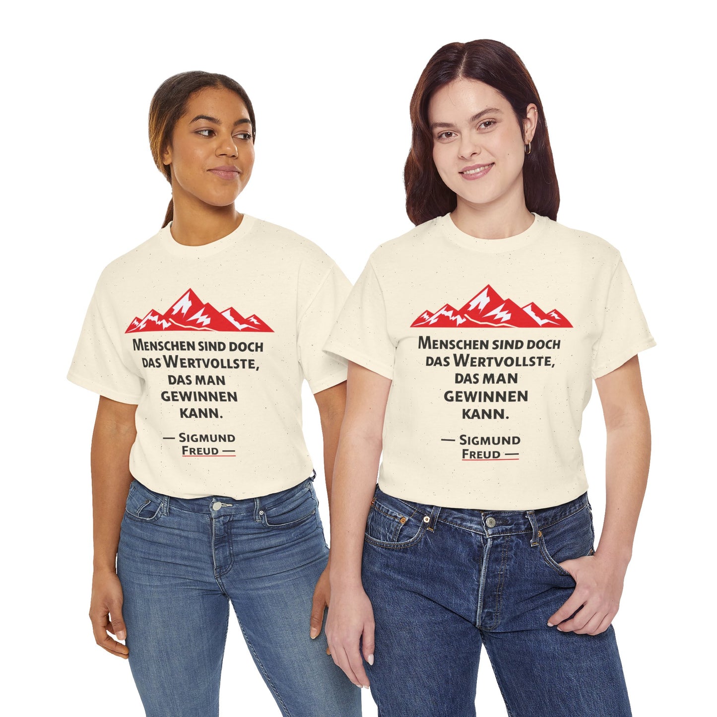 Unisex T-Shirt mit Zitat  - Sigmund Freud - Wertvolle Menschen