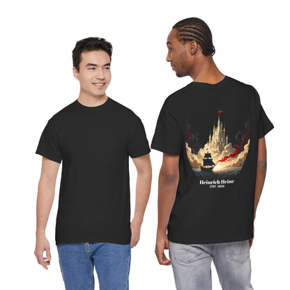 Unisex T-Shirt mit Traumschloss - Heinrich Heine (Druck hinten)