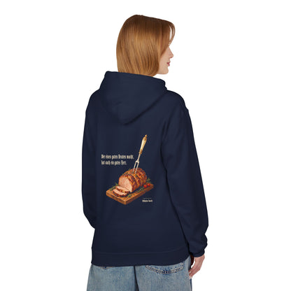Unisex Fleece Hoodie mit Zitat - Busch - Ein guter Braten