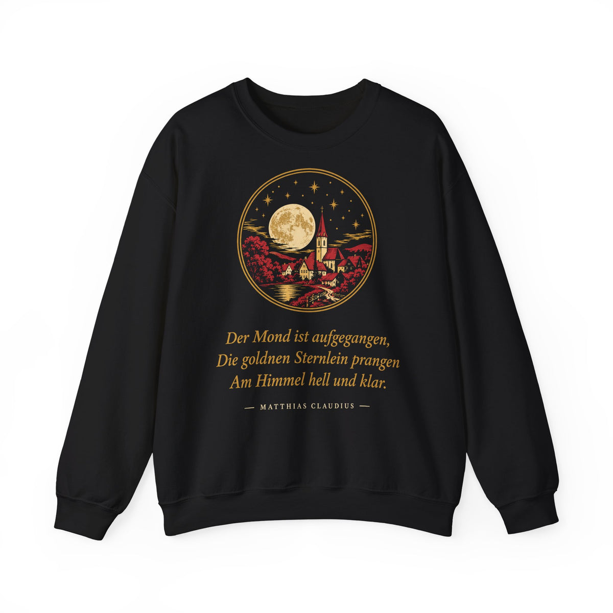 Unisex Sweatshirt mit Zitat - Claudius - Der Mond ist aufgegangen
