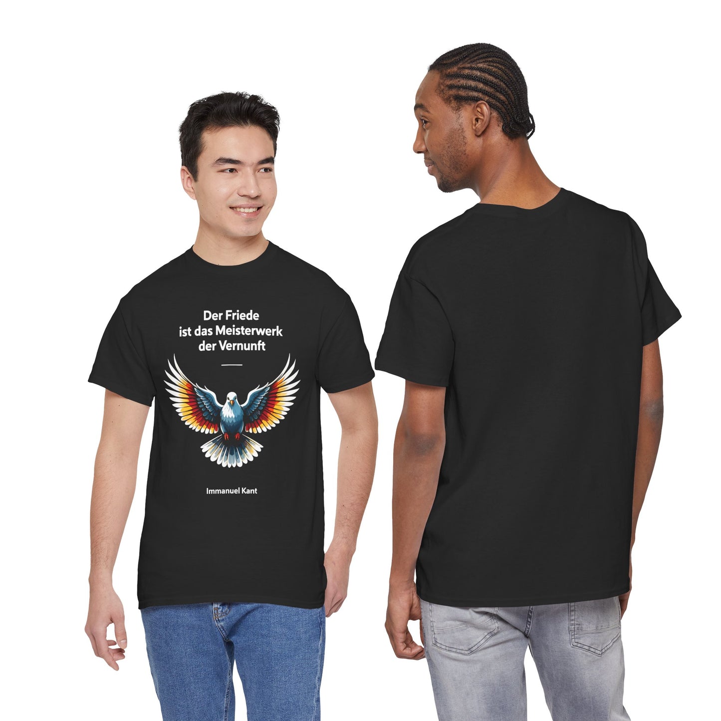 Unisex T-Shirt mit Taube und Zitat - Kant