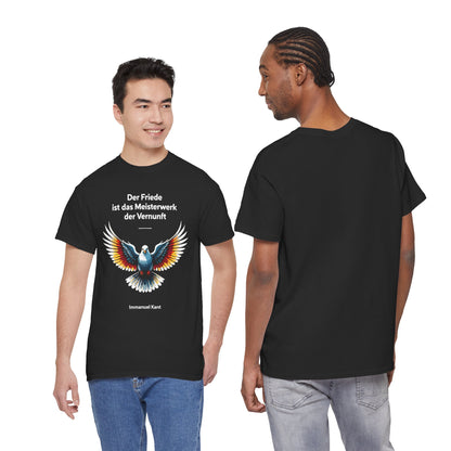 Unisex T-Shirt mit Taube und Zitat - Kant