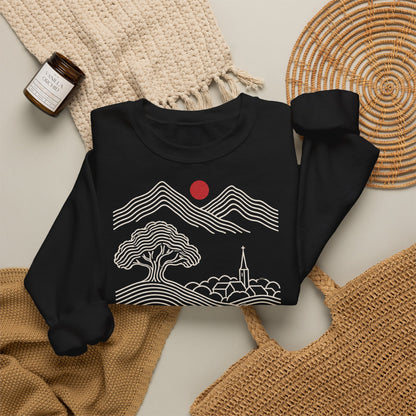 Unisex Sweatshirt mit Zitat - Fontane - Wer die Heimat liebt